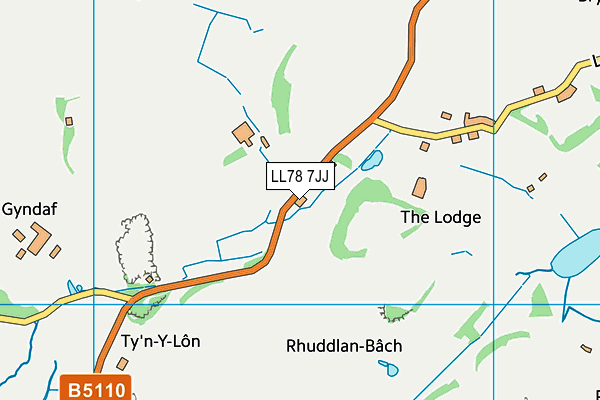 LL78 7JJ map - OS VectorMap District (Ordnance Survey) LL78 7JJ map - OS VectorMap District (Ordnance Survey)
