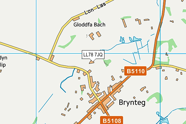 LL78 7JQ map - OS VectorMap District (Ordnance Survey) LL78 7JQ map - OS VectorMap District (Ordnance Survey)