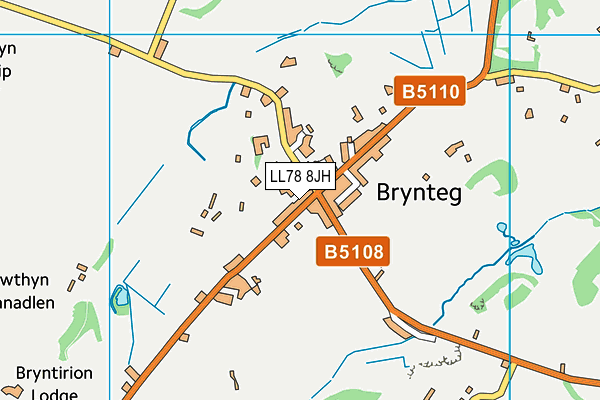 LL78 8JH map - OS VectorMap District (Ordnance Survey) LL78 8JH map - OS VectorMap District (Ordnance Survey)