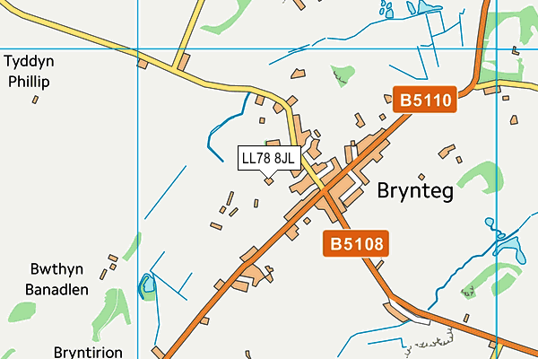 LL78 8JL map - OS VectorMap District (Ordnance Survey) LL78 8JL map - OS VectorMap District (Ordnance Survey)