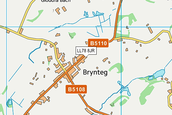 LL78 8JR map - OS VectorMap District (Ordnance Survey)