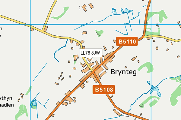 LL78 8JW map - OS VectorMap District (Ordnance Survey) LL78 8JW map - OS VectorMap District (Ordnance Survey)