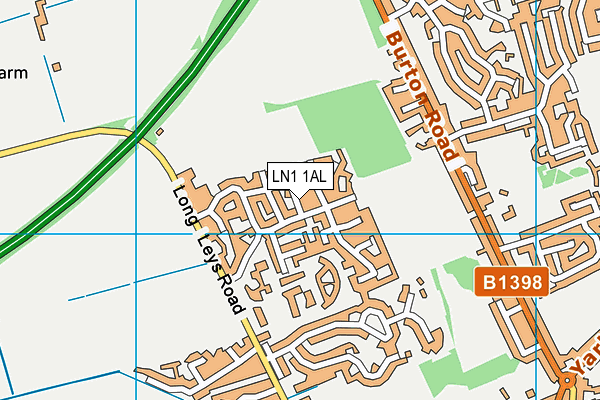 LN1 1AL map - OS VectorMap District (Ordnance Survey) LN1 1AL map - OS VectorMap District (Ordnance Survey)