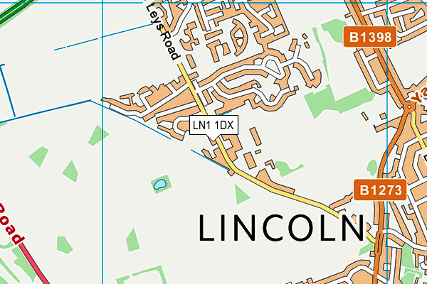 LN1 1DX map - OS VectorMap District (Ordnance Survey) LN1 1DX map - OS VectorMap District (Ordnance Survey)