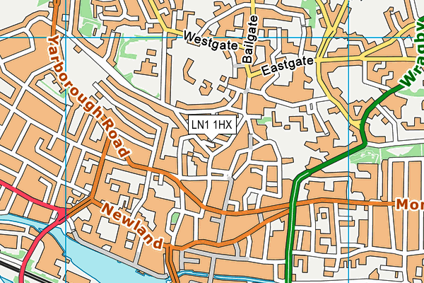 LN1 1HX map - OS VectorMap District (Ordnance Survey) LN1 1HX map - OS VectorMap District (Ordnance Survey)