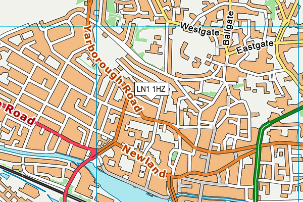 LN1 1HZ map - OS VectorMap District (Ordnance Survey) LN1 1HZ map - OS VectorMap District (Ordnance Survey)