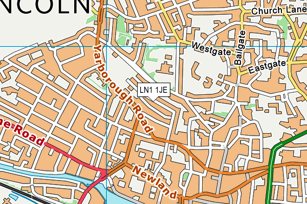 LN1 1JE map - OS VectorMap District (Ordnance Survey) LN1 1JE map - OS VectorMap District (Ordnance Survey)