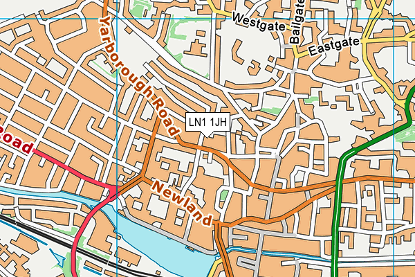 LN1 1JH map - OS VectorMap District (Ordnance Survey) LN1 1JH map - OS VectorMap District (Ordnance Survey)