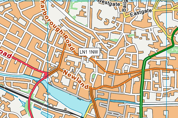 LN1 1NW map - OS VectorMap District (Ordnance Survey) LN1 1NW map - OS VectorMap District (Ordnance Survey)