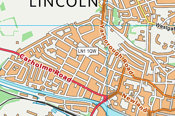 LN1 1QW map - OS VectorMap District (Ordnance Survey) LN1 1QW map - OS VectorMap District (Ordnance Survey)