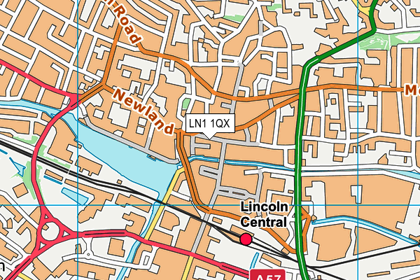 LN1 1QX map - OS VectorMap District (Ordnance Survey) LN1 1QX map - OS VectorMap District (Ordnance Survey)