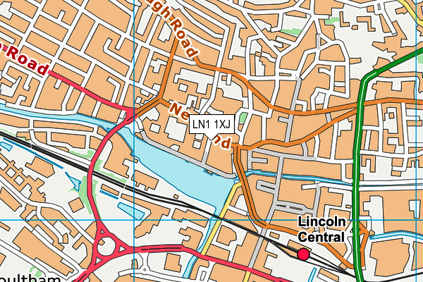 LN1 1XJ map - OS VectorMap District (Ordnance Survey) LN1 1XJ map - OS VectorMap District (Ordnance Survey)