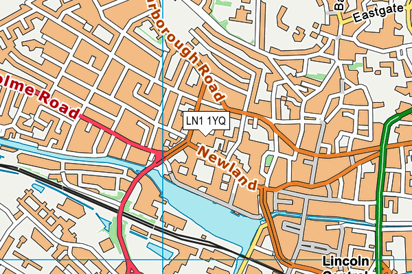 LN1 1YQ map - OS VectorMap District (Ordnance Survey) LN1 1YQ map - OS VectorMap District (Ordnance Survey)