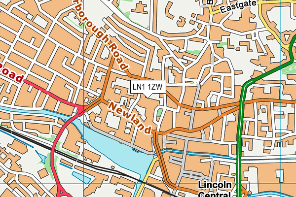 LN1 1ZW map - OS VectorMap District (Ordnance Survey) LN1 1ZW map - OS VectorMap District (Ordnance Survey)