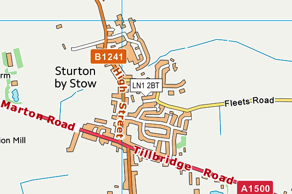 LN1 2BT map - OS VectorMap District (Ordnance Survey)