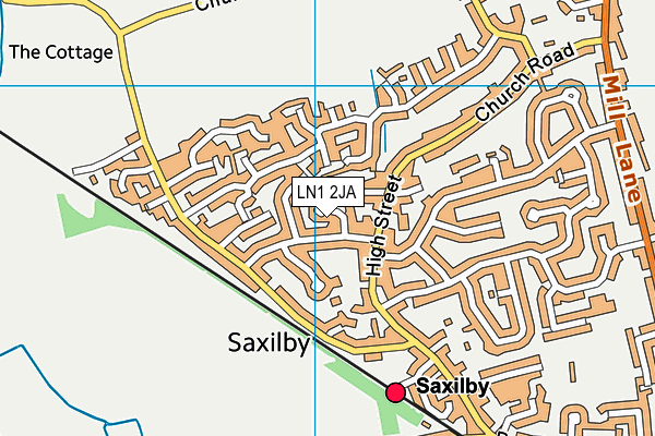 LN1 2JA map - OS VectorMap District (Ordnance Survey)