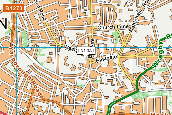 LN1 3AJ map - OS VectorMap District (Ordnance Survey) LN1 3AJ map - OS VectorMap District (Ordnance Survey)