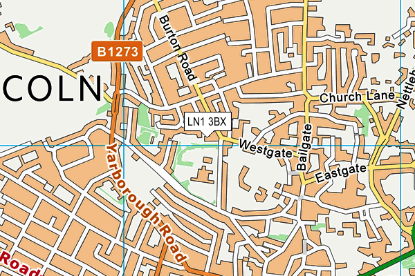 LN1 3BX map - OS VectorMap District (Ordnance Survey) LN1 3BX map - OS VectorMap District (Ordnance Survey)