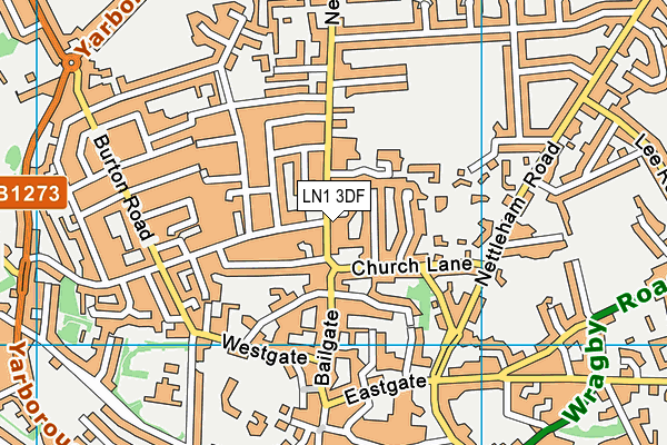 LN1 3DF map - OS VectorMap District (Ordnance Survey) LN1 3DF map - OS VectorMap District (Ordnance Survey)