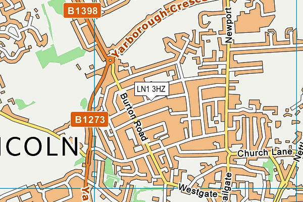 LN1 3HZ map - OS VectorMap District (Ordnance Survey) LN1 3HZ map - OS VectorMap District (Ordnance Survey)