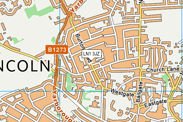 LN1 3JZ map - OS VectorMap District (Ordnance Survey) LN1 3JZ map - OS VectorMap District (Ordnance Survey)
