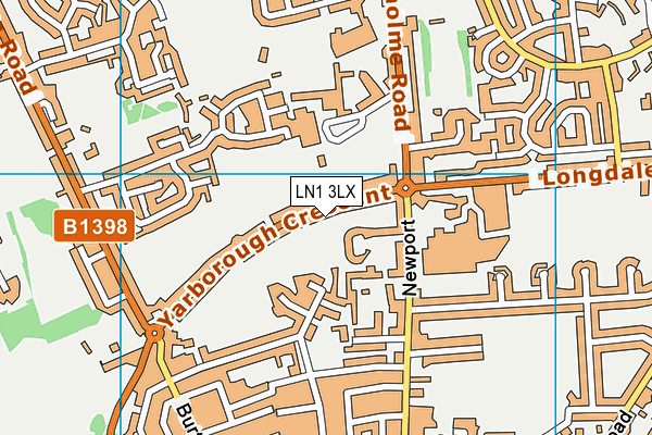 LN1 3LX map - OS VectorMap District (Ordnance Survey) LN1 3LX map - OS VectorMap District (Ordnance Survey)