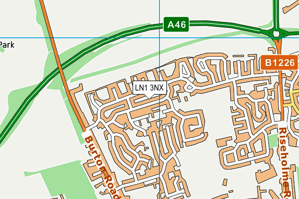 LN1 3NX map - OS VectorMap District (Ordnance Survey) LN1 3NX map - OS VectorMap District (Ordnance Survey)