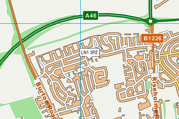 LN1 3PZ map - OS VectorMap District (Ordnance Survey) LN1 3PZ map - OS VectorMap District (Ordnance Survey)