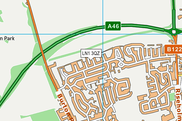 LN1 3QZ map - OS VectorMap District (Ordnance Survey) LN1 3QZ map - OS VectorMap District (Ordnance Survey)