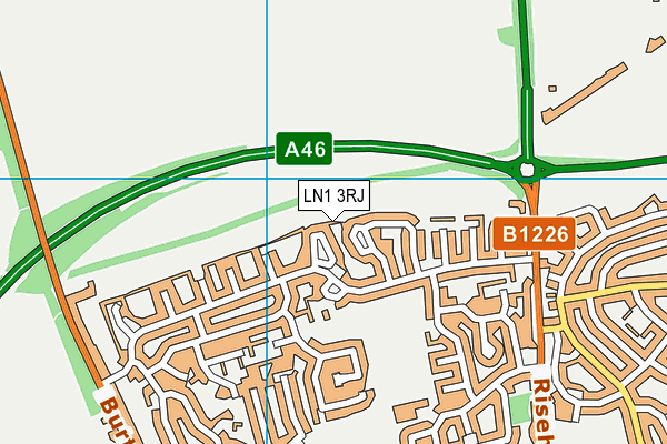 LN1 3RJ map - OS VectorMap District (Ordnance Survey) LN1 3RJ map - OS VectorMap District (Ordnance Survey)