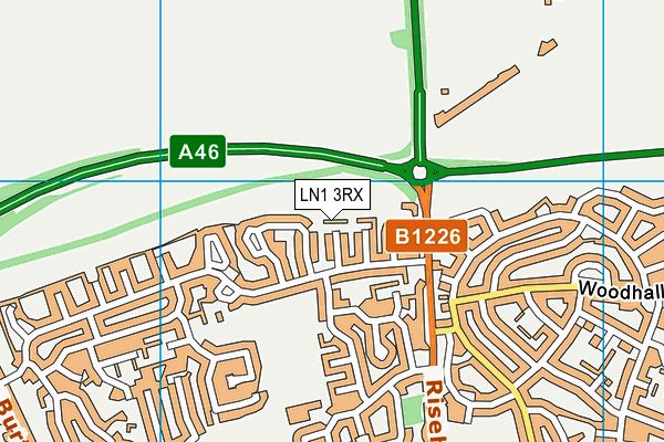 LN1 3RX map - OS VectorMap District (Ordnance Survey) LN1 3RX map - OS VectorMap District (Ordnance Survey)