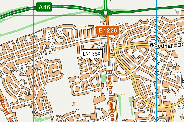 LN1 3SX map - OS VectorMap District (Ordnance Survey) LN1 3SX map - OS VectorMap District (Ordnance Survey)
