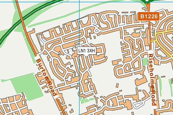 LN1 3XH map - OS VectorMap District (Ordnance Survey) LN1 3XH map - OS VectorMap District (Ordnance Survey)