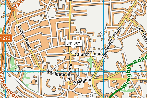 LN1 3XY map - OS VectorMap District (Ordnance Survey) LN1 3XY map - OS VectorMap District (Ordnance Survey)