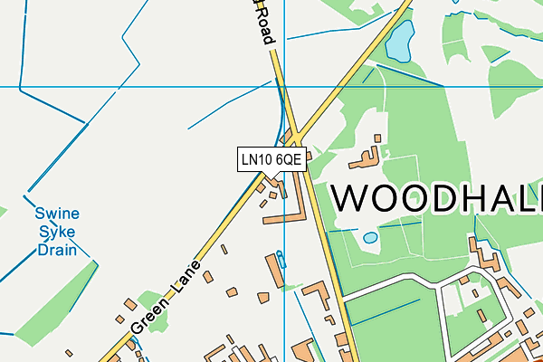 LN10 6QE map - OS VectorMap District (Ordnance Survey)