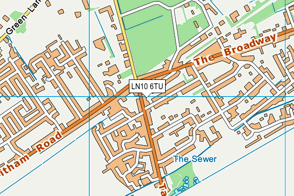 LN10 6TU map - OS VectorMap District (Ordnance Survey)