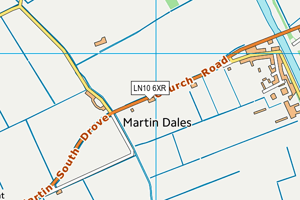 LN10 6XR map - OS VectorMap District (Ordnance Survey)