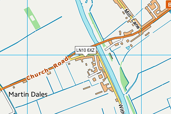 LN10 6XZ map - OS VectorMap District (Ordnance Survey)