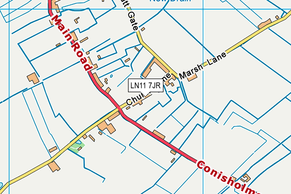 LN11 7JR map - OS VectorMap District (Ordnance Survey) LN11 7JR map - OS VectorMap District (Ordnance Survey)