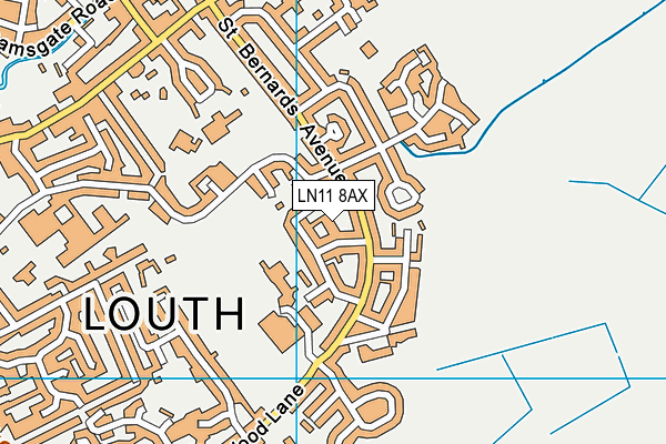 LN11 8AX map - OS VectorMap District (Ordnance Survey) LN11 8AX map - OS VectorMap District (Ordnance Survey)