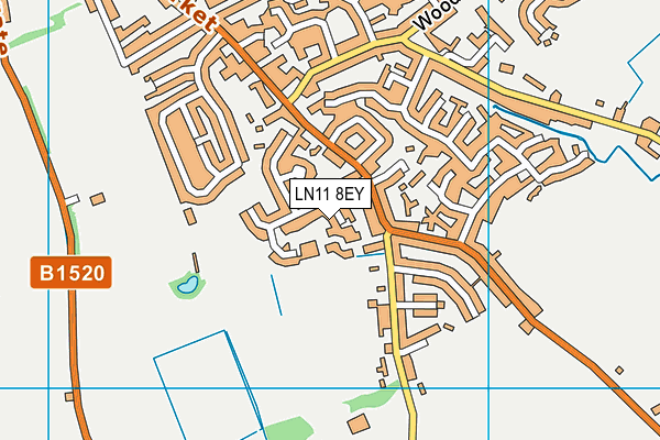LN11 8EY map - OS VectorMap District (Ordnance Survey) LN11 8EY map - OS VectorMap District (Ordnance Survey)