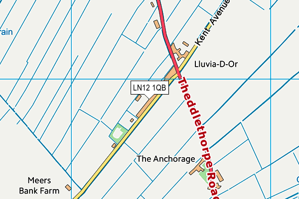 LN12 1QB map - OS VectorMap District (Ordnance Survey)