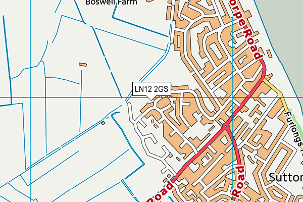 LN12 2GS map - OS VectorMap District (Ordnance Survey) LN12 2GS map - OS VectorMap District (Ordnance Survey)