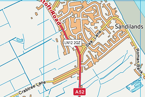 LN12 2QZ map - OS VectorMap District (Ordnance Survey)