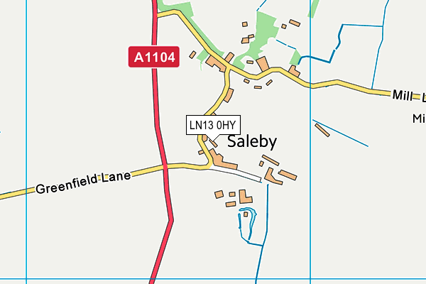 LN13 0HY map - OS VectorMap District (Ordnance Survey) LN13 0HY map - OS VectorMap District (Ordnance Survey)