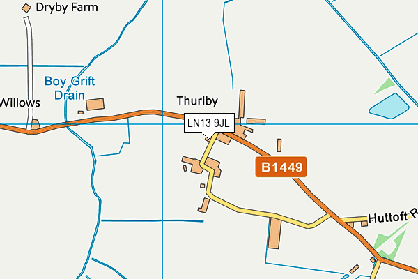 LN13 9JL map - OS VectorMap District (Ordnance Survey) LN13 9JL map - OS VectorMap District (Ordnance Survey)