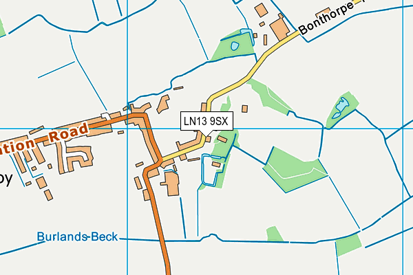 LN13 9SX map - OS VectorMap District (Ordnance Survey) LN13 9SX map - OS VectorMap District (Ordnance Survey)