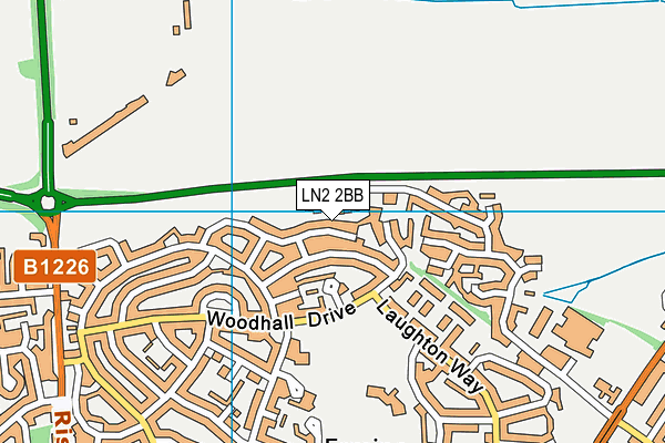 LN2 2BB map - OS VectorMap District (Ordnance Survey) LN2 2BB map - OS VectorMap District (Ordnance Survey)