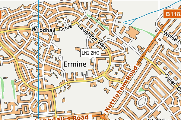 LN2 2HG map - OS VectorMap District (Ordnance Survey) LN2 2HG map - OS VectorMap District (Ordnance Survey)
