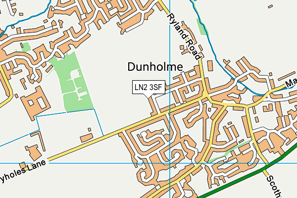 LN2 3SF map - OS VectorMap District (Ordnance Survey)